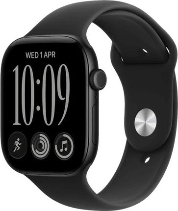 Apple Watch Series 12 GPS + Cellular w czarnej aluminiowej kopercie 46 mm z czarnym paskiem sportowym