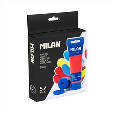 Zdjęcie Milan Zestaw 5 Farb Akrylowych 75Ml Mix Kolorów - Działoszyce