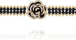 Zdjęcie Lumière Choker Czarny Z Kwiatem Nlu0050 - Trzebinia
