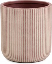 Zdjęcie Ceramiczna Osłonka Ryflowana Beżowa osłonka na doniczkę 37 x 37 cm - Kielce