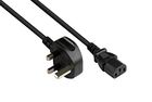 Good Connections P7030-S050 Kabel Sieciowy 5 M Wtyczka Sieciowa Typu G Bs 1363 Do C13 Prosty Bezpiecznik 10 A Certyfikat Asta 1,00 Mm² Czarn