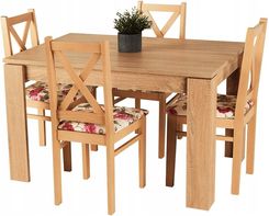 Zdjęcie Zestaw stół 120x80 + 4 krzesła Fronti dąb artisan, KOD: 5905884705209 - Dobre Miasto