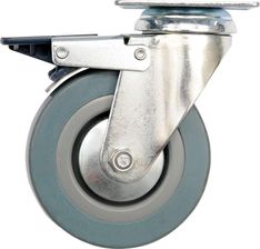 Zdjęcie Vorel Koło 100mm skrętne z hamulcem szara guma 87383 - Łapy
