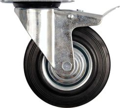 Zdjęcie Vorel Koło 200mm skrętne z hamulcem czarna guma 87327 - Łapy