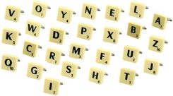 Spinki do mankietów Scrabble Litery - ranking Zestawy spinek dla mężczyzn 2023 