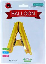 Zdjęcie Midex Balon Litera 40Cm Złote Balony Różne Litery - Bisztynek