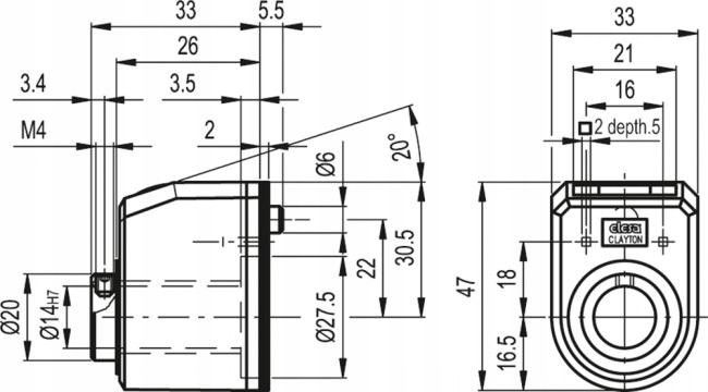Elesa+Ganter Wskaźnik cyfrowy 0040 tuleja 14mm stal oksydowana ...