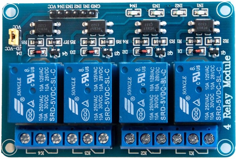 T Moduł 4-Kanałowy Przekaźnik 5V 10A/250V Arduino Raspberry Pi - Opinie ...