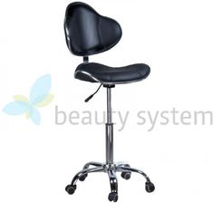 beauty system Taboret kosmetyczny z oparciem BD-9933 czarny