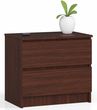 Komoda 2 szuflady 60x55x40 cm Wenge wykończenie wenge KOMMK602SZWENPK