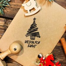 Zdjęcie Wesołych Świąt Z Choinką Stempel Świąteczny - Reszel