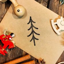 Zdjęcie Drzewko Świąteczne Stempel Bożonarodzeniowy - Reszel