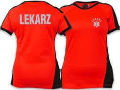Zdjęcie T-shirt czerwony z nadrukiem odblaskowym - Lidzbark Warmiński
