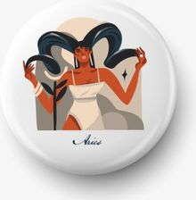 Zdjęcie Fotobloki & Decor Button Przypinka Z Grafiką Baran Średnica 58mm - Biskupiec