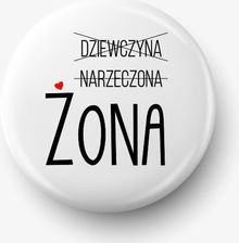 Zdjęcie Fotobloki & Decor Button Przypinka Z Grafiką Żona Średnica 58mm - Biskupiec