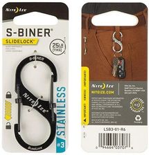 Zdjęcie Nite Ize Karabińczyk S-Biner SlideLock Stainless Steel 3 - Czarny - LSB3-01-R6 - Blachownia