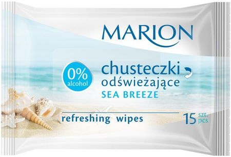 Marion Chusteczki odświeżające Sea Breeze o zapachu morskim 15 szt