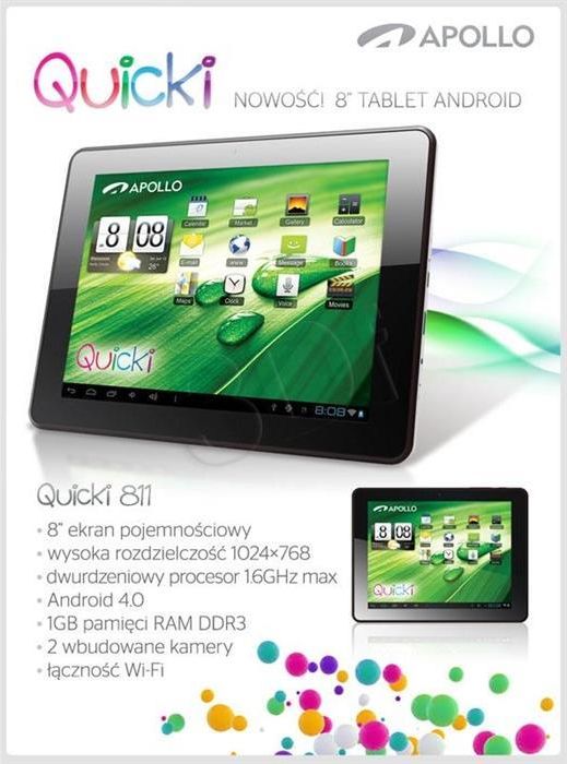 Tablet Apollo Pc Quicki 811 - Ceny i opinie na Ceneo.pl