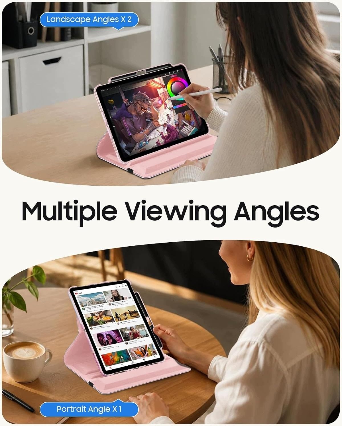 302 Logitech Etui do tabletu Fintie iPad Air 5/4 gen Różowy ...