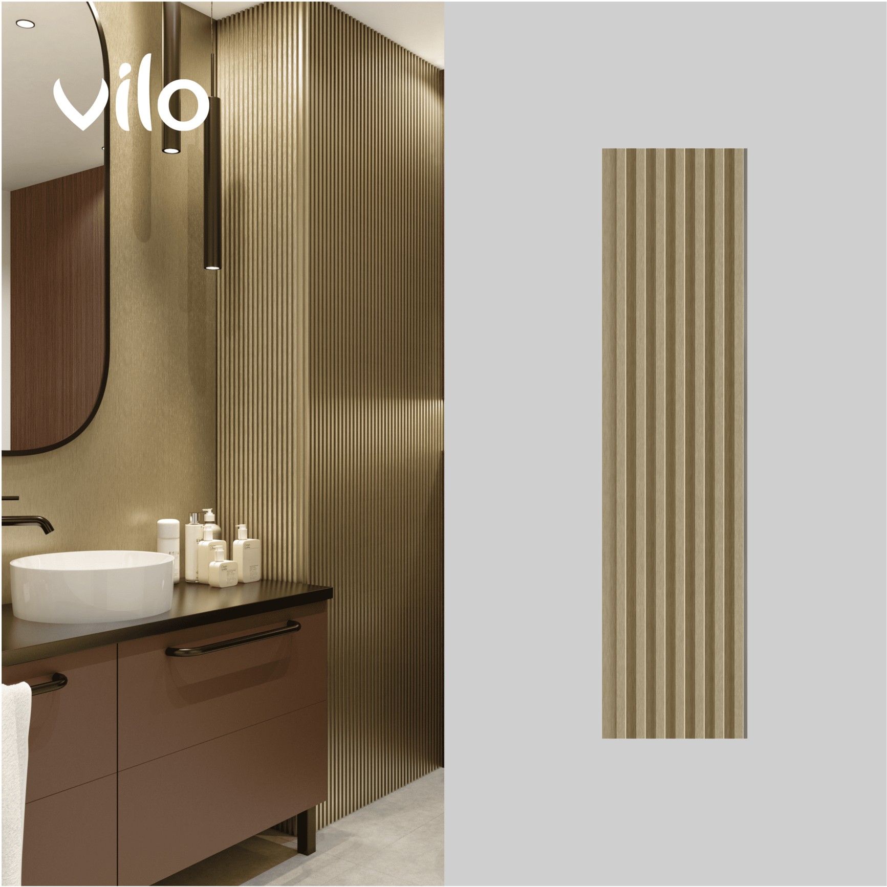 VILO Panel Dekoracyjny PVC Beżowy Matowy MR000000005601987 14,8x265 cm ...