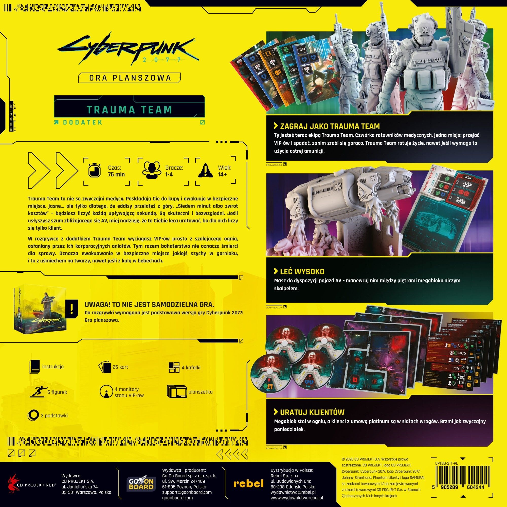 Cyberpunk 2077: Gra planszowa - Trauma Team - Gra planszowa. Ceny i ...