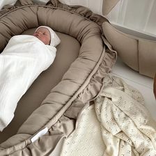 Zdjęcie Cotton&Sweets Gniazdko Niemowlęce Basic Z Falbanką Cappuccino - Sępopol