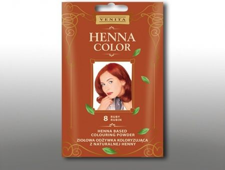 Venita Henna Color Ziołowy Balsam Koloryzujący Z Ekstraktem Z Henny Rubin W Saszetce Nr 8