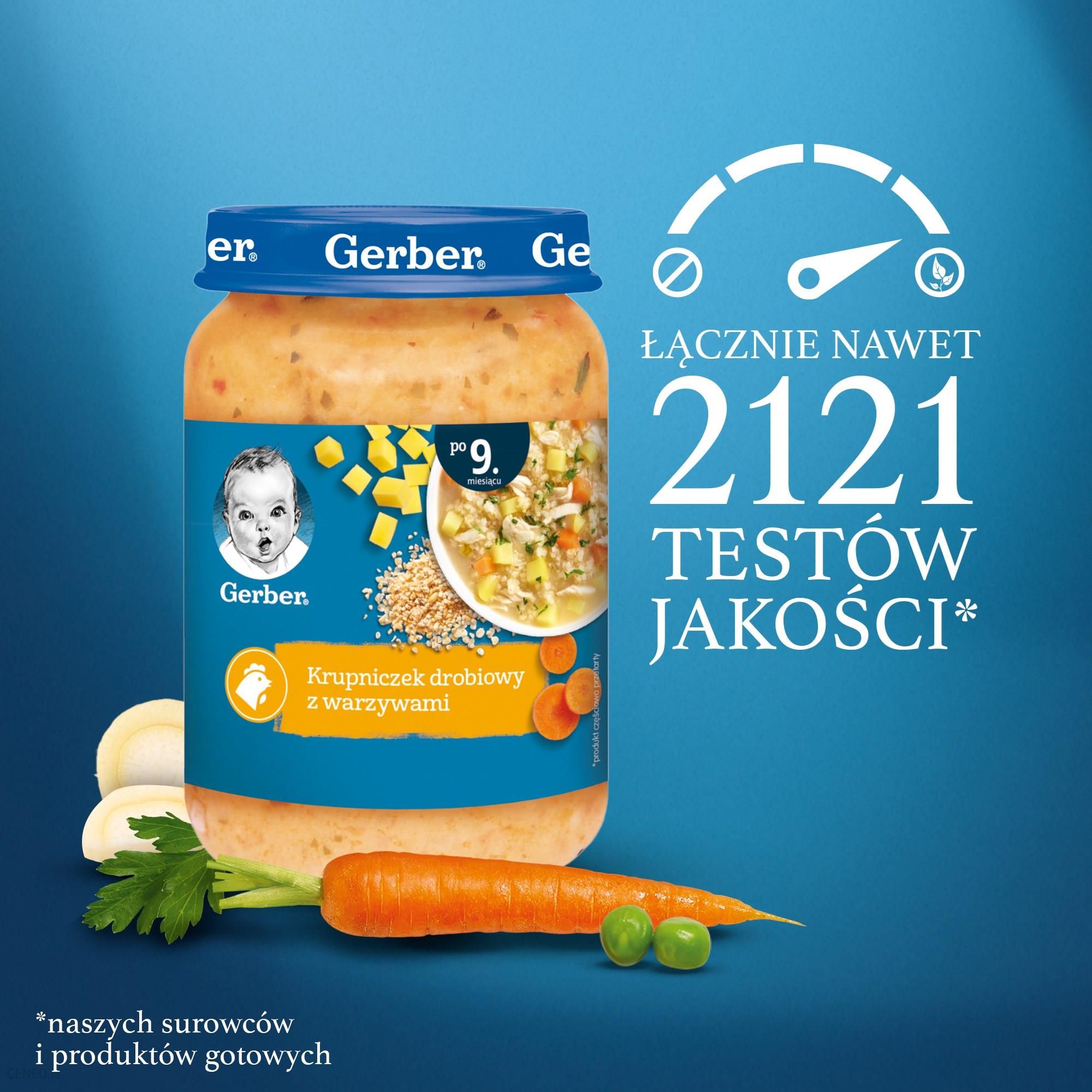 Gerber Zupka Krupniczek Drobiowy Z Warzywami dla niemowląt po 9 Miesiącu 190g