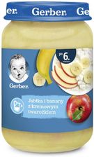 Gerber Deserek Jabłka I Banany Z Kremowym Twarożkiem dla niemowląt po 6 Miesiącu 190g - Deserki dla dzieci
