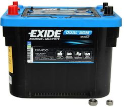 Exide Dual Agm Ep450 - 50Ah 450Wh/750A L+