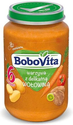Bobovita Warzywa Z Delikatną Wołowiną Po 6 Miesiącu 190G