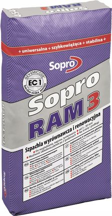 Sopro Szpachla Wyrównawcza i Renowacyjna Ram 3 25kg (454/25)