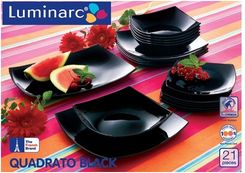 Luminarc Serwis Obiadowy Quadrato Kwadrat 6 Os 21 El Czarny H6782