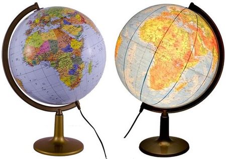 Globus polityczno-fizyczny podświetlany 42 cm Zachem
