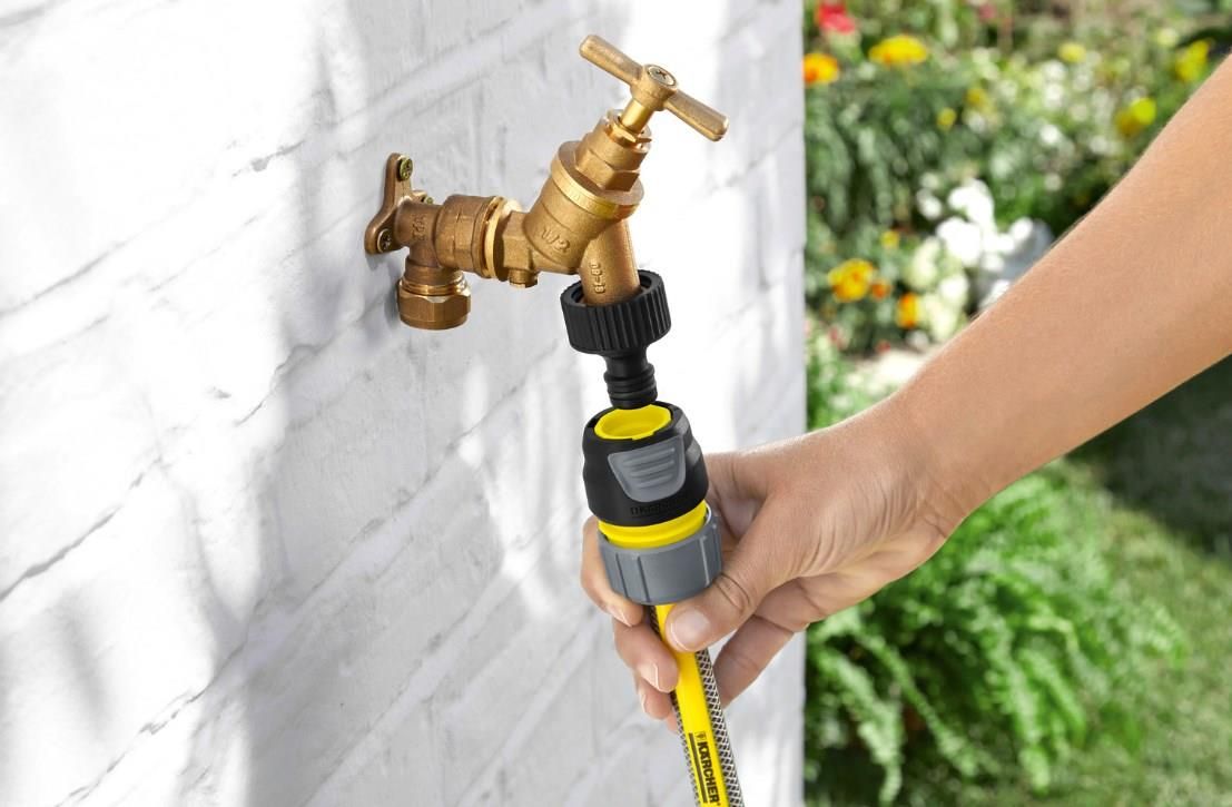 Do nawadniania ogrodu Karcher mosiężny adapter na kran G¾ z redukcją G½