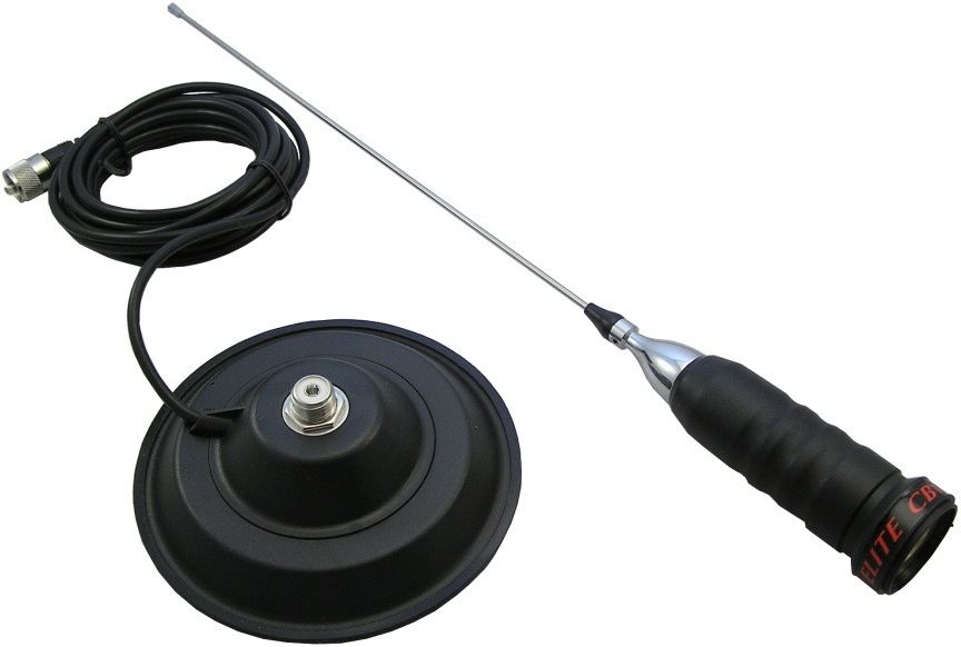 Antenne CB Magnétique Sunker Elite 142cm - Faible Interférence, Portée 80km, Prise PL-259