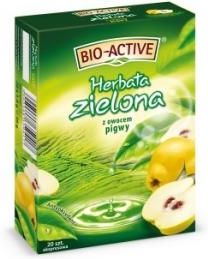 Bio-Active - herbata zielona z owocem pigwy  fix  20 torebek