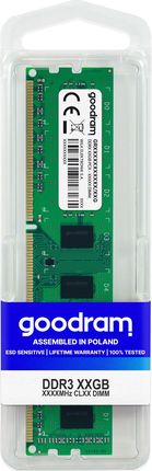 Pamięć RAM GOODRAM DDR3 2GB 1333MHz CL9 DIMM (GR1333D364L9/2G)
