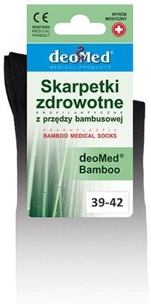 DeoMed BAMBOO Skarpetki zdrowotne z przędzy bamusowej roz. 39-42 (brązowy) 1 para