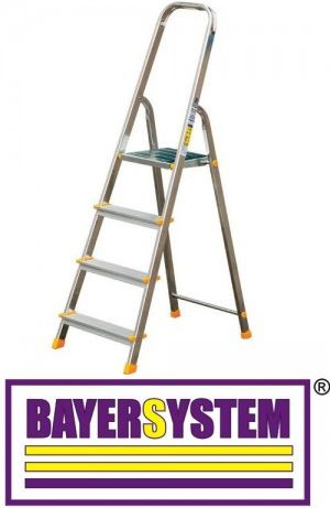 Bayersystem Drabina Aluminiowa Domowa 3 Stopniowa 150kg (BS-DA3E ...