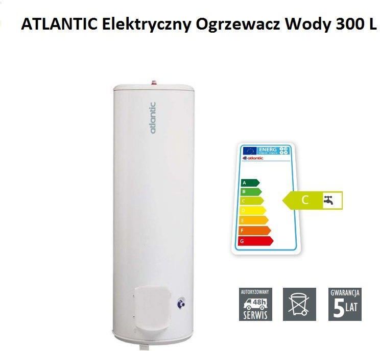 Caldera Eléctrica Atlantic VSRS 200 Litros 2400W - Acero Inoxidable, Clase C, Para Agua Caliente Sanitaria