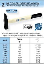 Zdjęcie PROLINE MłOTEK śLUSARSKI WG DIN 1041 WAGA 400 g 12510 - Ostroróg