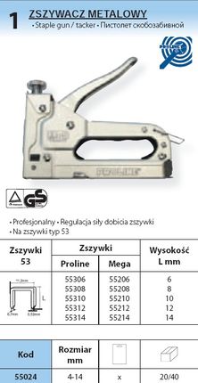 PROLINE zSzYWACz METALOWY ROzMIAR 4-14 mm 55024