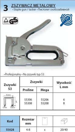 PROLINE zSzYWACz METALOWY ROzMIAR 4-8 mm 55028