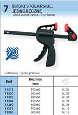 Zdjęcie PROLINE śCISK STOLARSKI,JEDNORęCzNY ROzMIAR 300x60 mm 11330 - Iłża