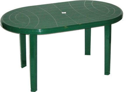 Oler stół owalny JANTAR zieleń leśna 75x135x85cm