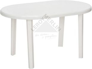 Oler stół owalny JANTAR biały 75x135x85cm