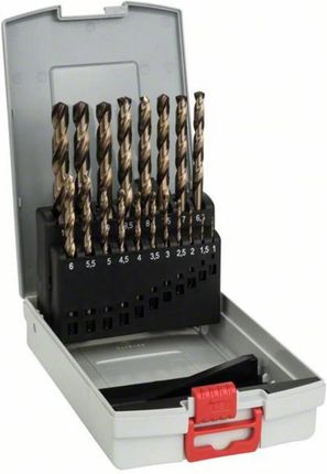 Bosch 19-częściowy zestaw wierteł do metalu HSS-Co ProBox, DIN 338 (stop kobaltowy) 1-10 mm 2608587014