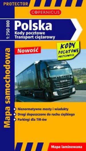 samochodowa mapa polski dla samochodów ciężarowych Polska kody pocztowe transport ciężarowy mapa samochodowa   Ceny i 