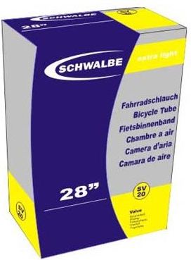 Schwalbe Dętka Extra Light 28X3/4-1,0 Cala 700X18-25C / zawór Presta 60 Mm